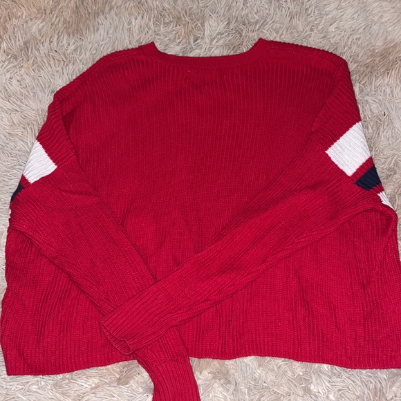 Hollister Size Medium Red striped sweater - Picture 3 of 4